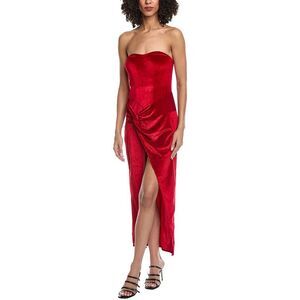To My Lovers Womens  Strapless Maxi Dress, Red